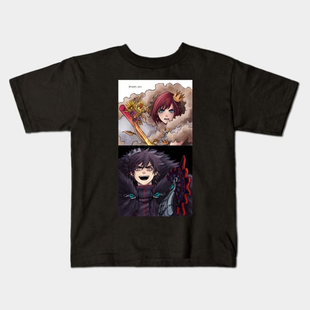 Kairi vs Vanitas Kids T-Shirt by hallstheien